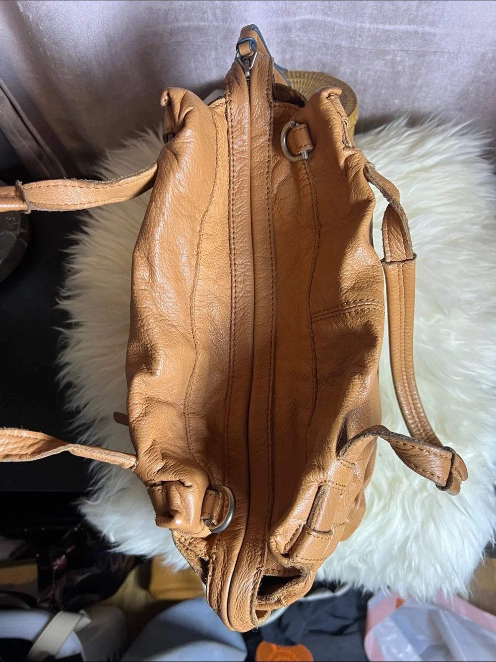 Liebeskind Berlin ] Women's Tan Leather Tote Handbag - Classic Everyday Carryall